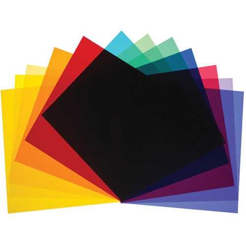 Broncolor colour filters for P65, P45, PAR and background reflector, set of 12 pieces