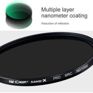 Alternative view of K&F Concept 95mm Nano-X HD Green Multi-Coated Waterproof ND1000 Slim Filter