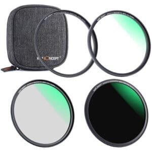 K&F Concept 82mm Magnetic UV, Circular Polarizer & ND1000 Waterproof,Scratch-Resistant,Anti-reflection Filter Kit With Case