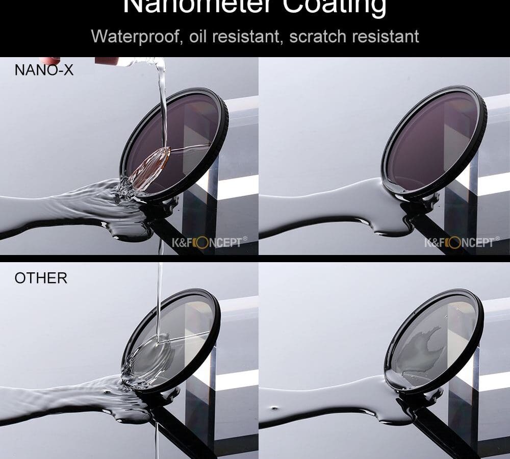 Alternative view of K&F Concept 67mm Nano-X, Green Coated, Waterproof, Anti-Reflection Variable Fader ND2-ND32 Filter