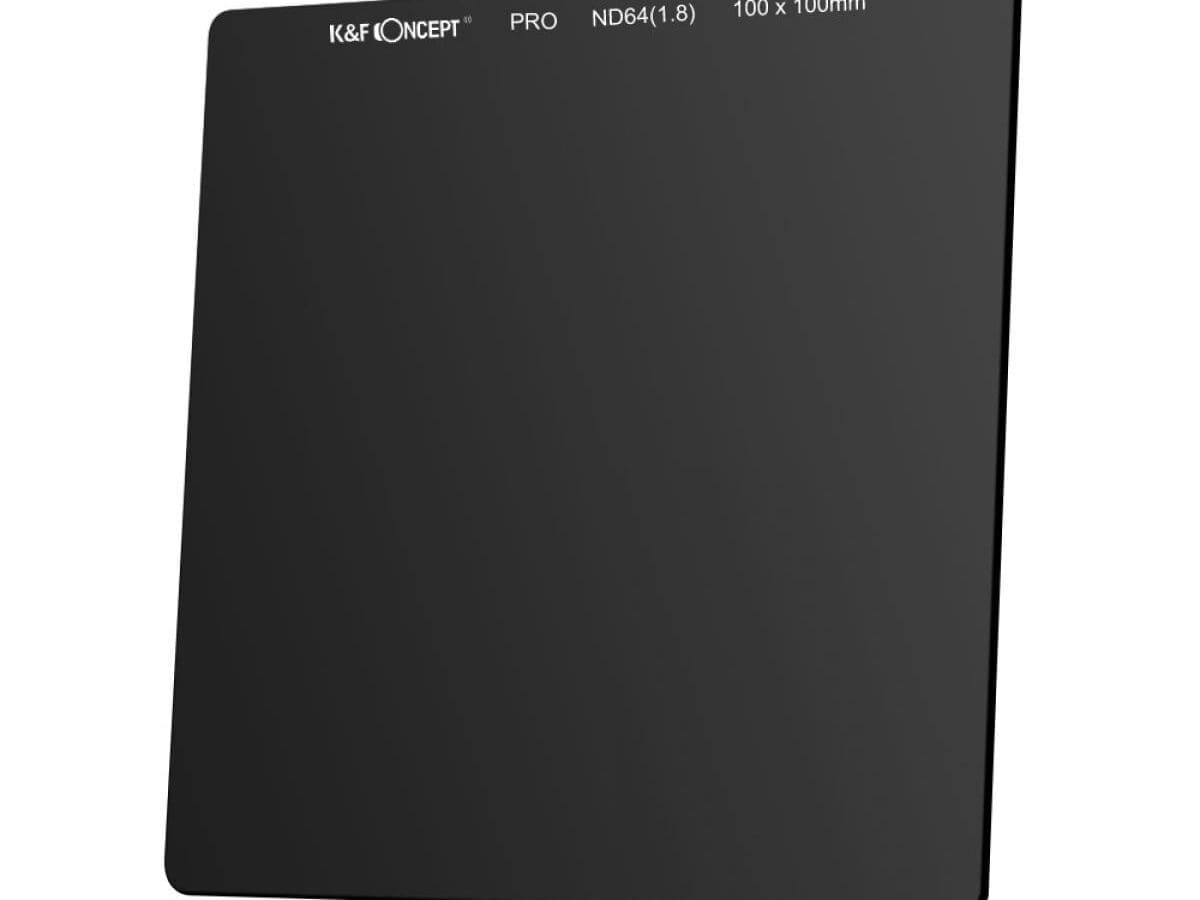 K&F Concept ND64 Square Filters 100x100mm Optical Glass  Gray ND Filters Ultra Slim HD Nano-Coating Waterproof & Scratch Resistant(KF01.1146)