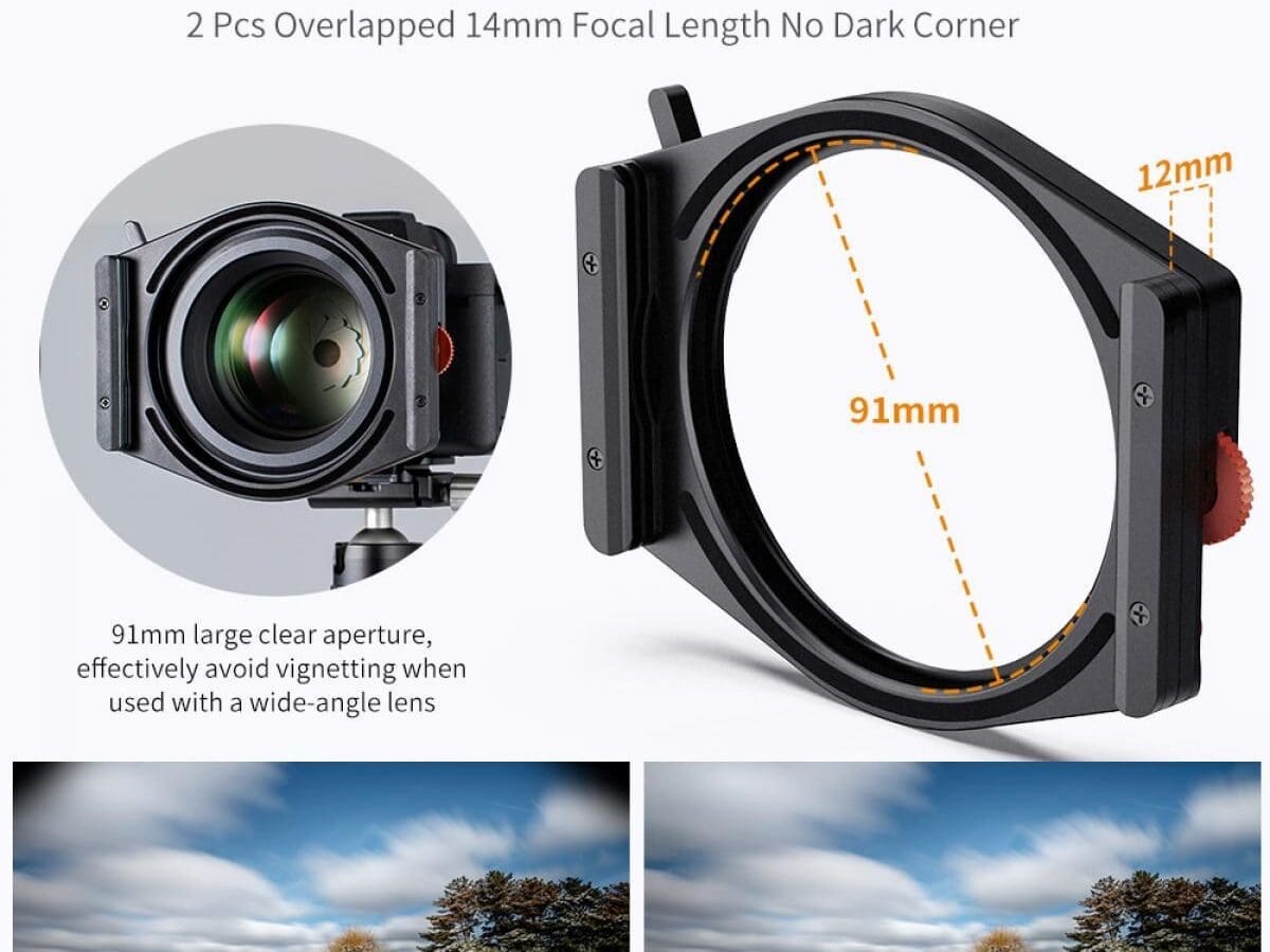 Alternative view of K&F Concept Square Filter Holder System Pro Kit (Filter Holder + 95mm CPL + Square GND8 Filter + ND1000 (10 Stop) + 4 Filter Adapter Rings(SKU.1808)
