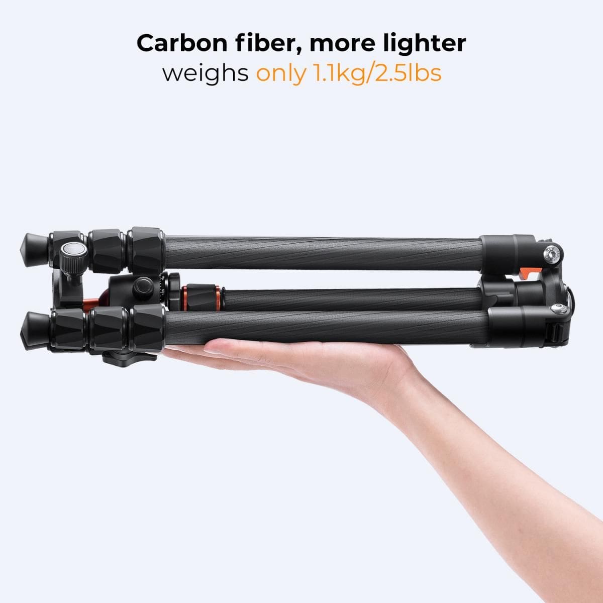 K&F Concept K254C2+BH-36L X-Series Carbon Fiber Tripod with Ball Head (KF09.123) - Image 3