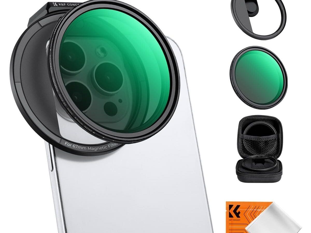 K&F Concept 67mm Clip-On Magnetic ND2-32 Filter (1-5 Stop) Kit For Mobile Phones KF01.2674