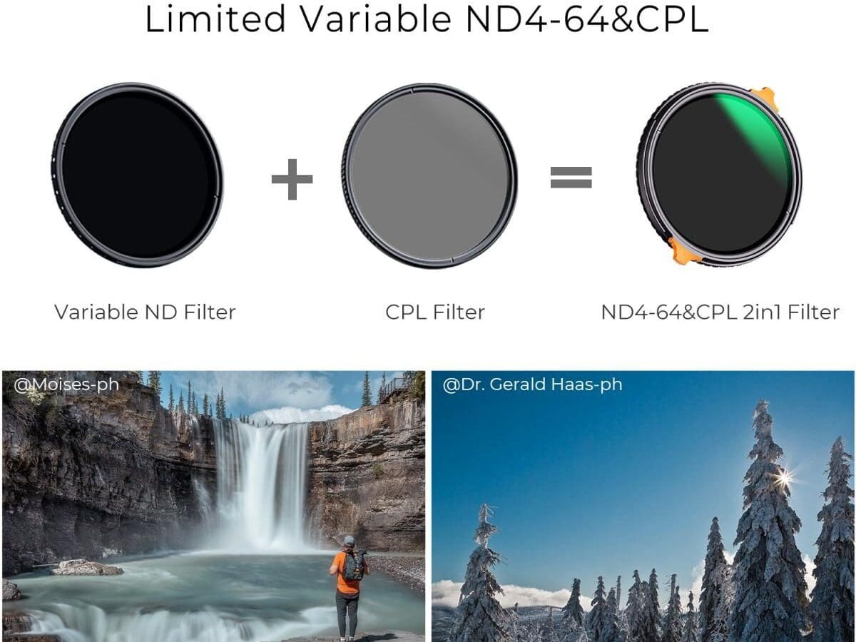 Alternative view of K&F Concept 77mm Nano-X Variable ND4-ND64 and Circular Polarizing Filter
