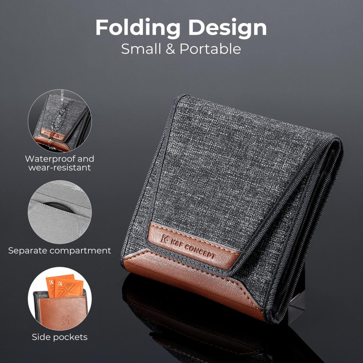 K&F Concept 62mm Nano-D ND8+ND64+ND1000 Lens Filter Kit with 3 Cleaning Cloths and Filter Pouch (SKU.2045V1) - Image 4