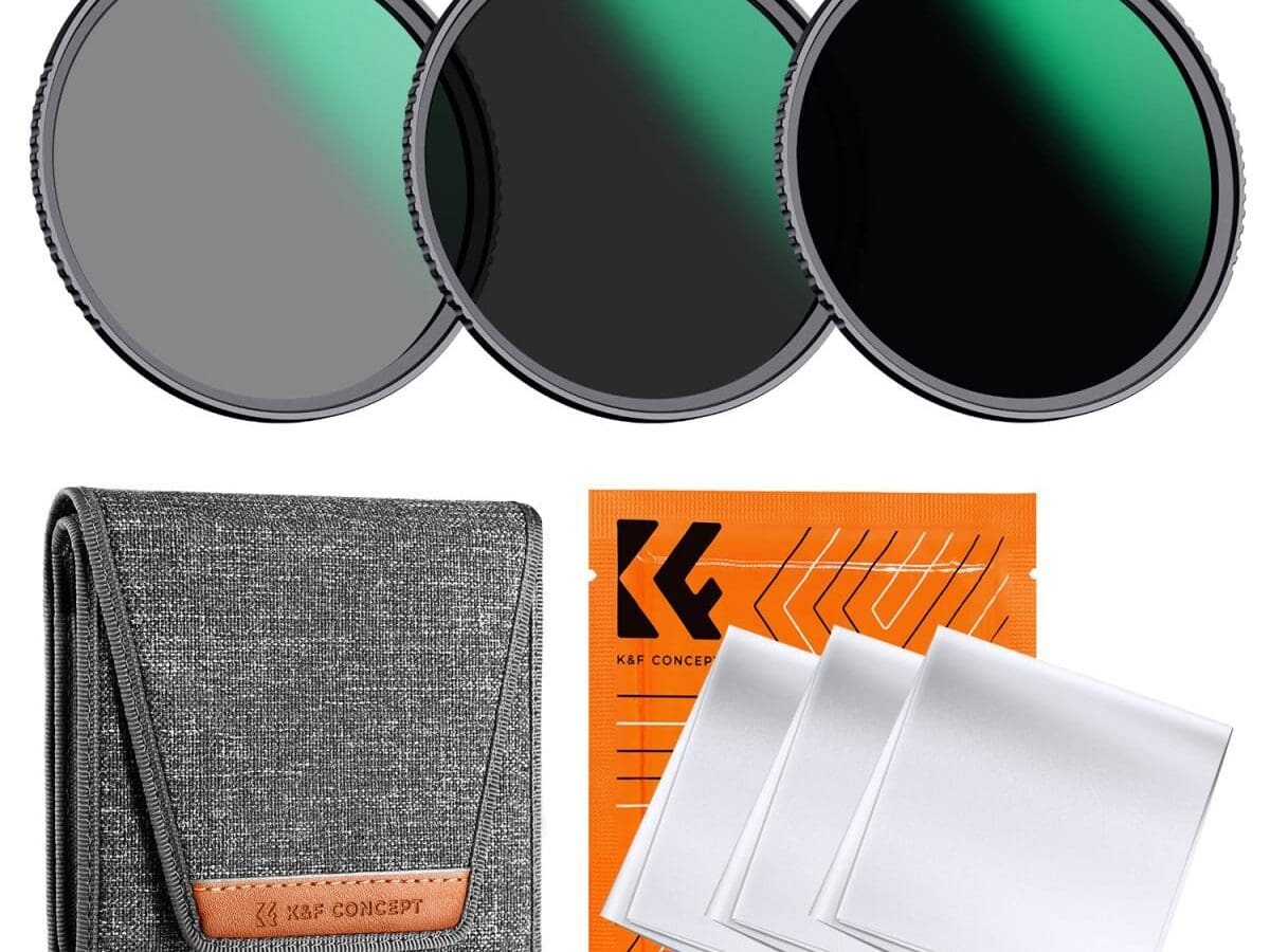 K&F Concept 82mm Nano-D ND8+ND64+ND1000 Lens Filter Kit with 3 Cleaning Cloths and Filter Pouch (SKU.2049V1)
