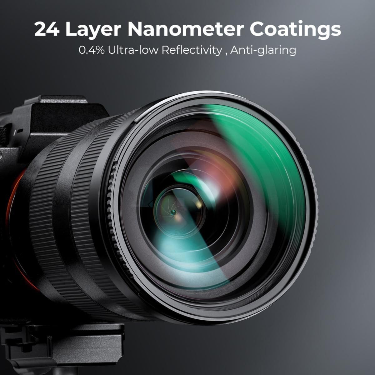 K&F Concept 82mm Nano-D ND8+ND64+ND1000 Lens Filter Kit with 3 Cleaning Cloths and Filter Pouch (SKU.2049V1) - Image 3