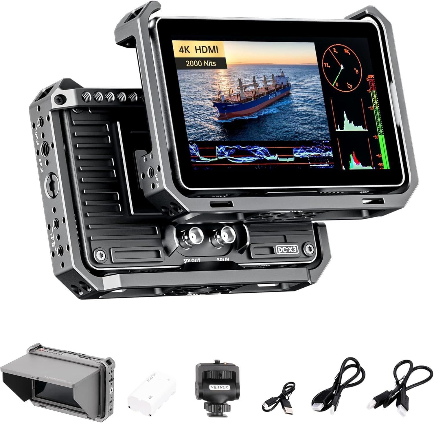 Viltrox DC-X3 KIT 6" Full HD HDMI/SDI On-Camera Monitor With Cage - Image 3