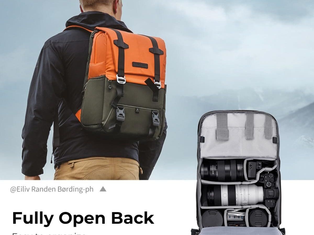 Alternative view of K&F Concept KF13.087AV1 Beta Photography Backpack (Orange)