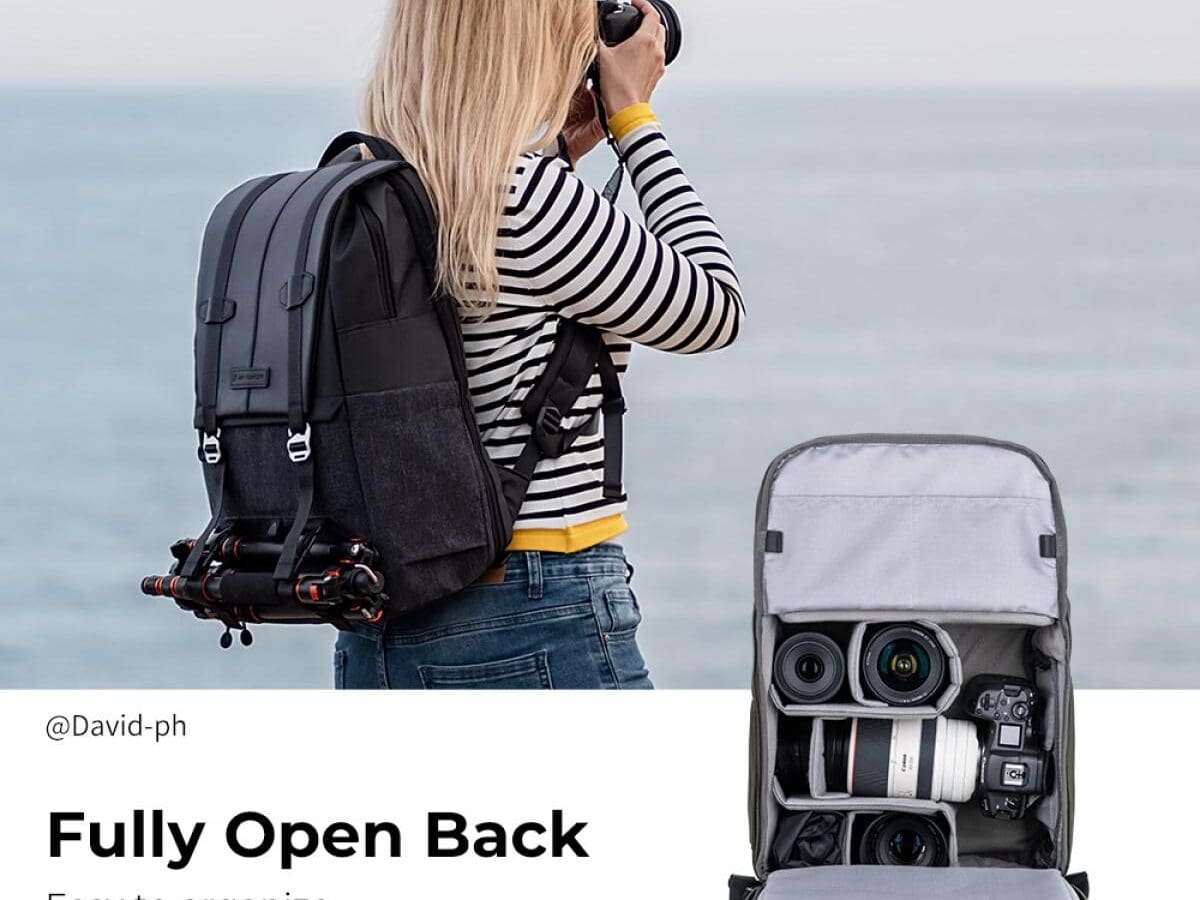 Alternative view of K&F Concept KF13.087AV5 Beta Photography Backpack (Black+Dark Grey)