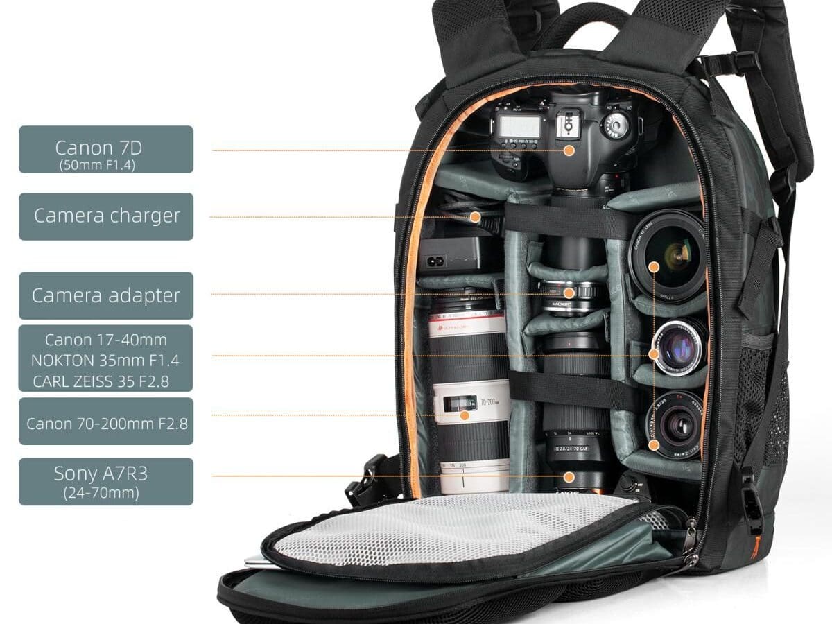 Alternative view of K&F Concept KF13.119 Travel Outdoor Photography Backpack Camouflage