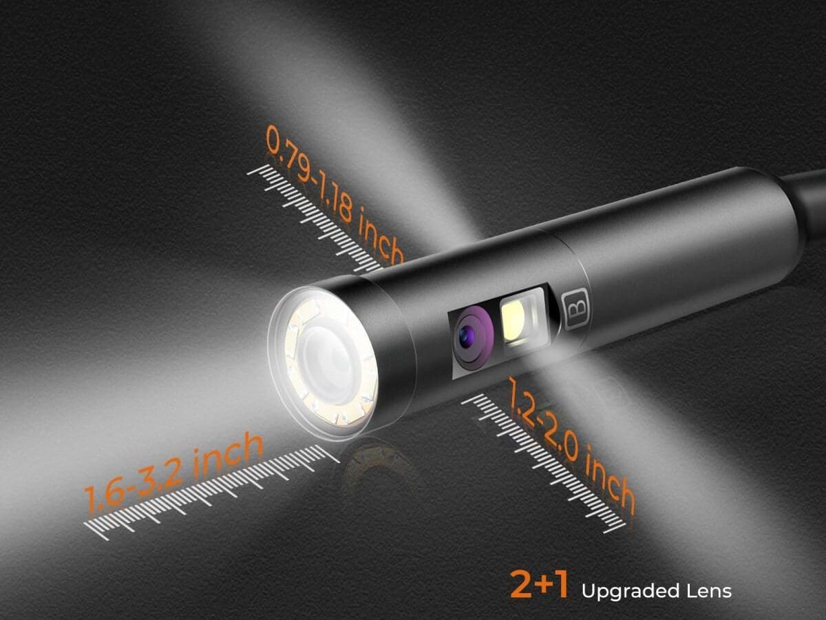 Alternative view of K&F Concept P130 Endoscope Camera 1080P with 4.3" IPS screen and cable 2m (GW45.0057)