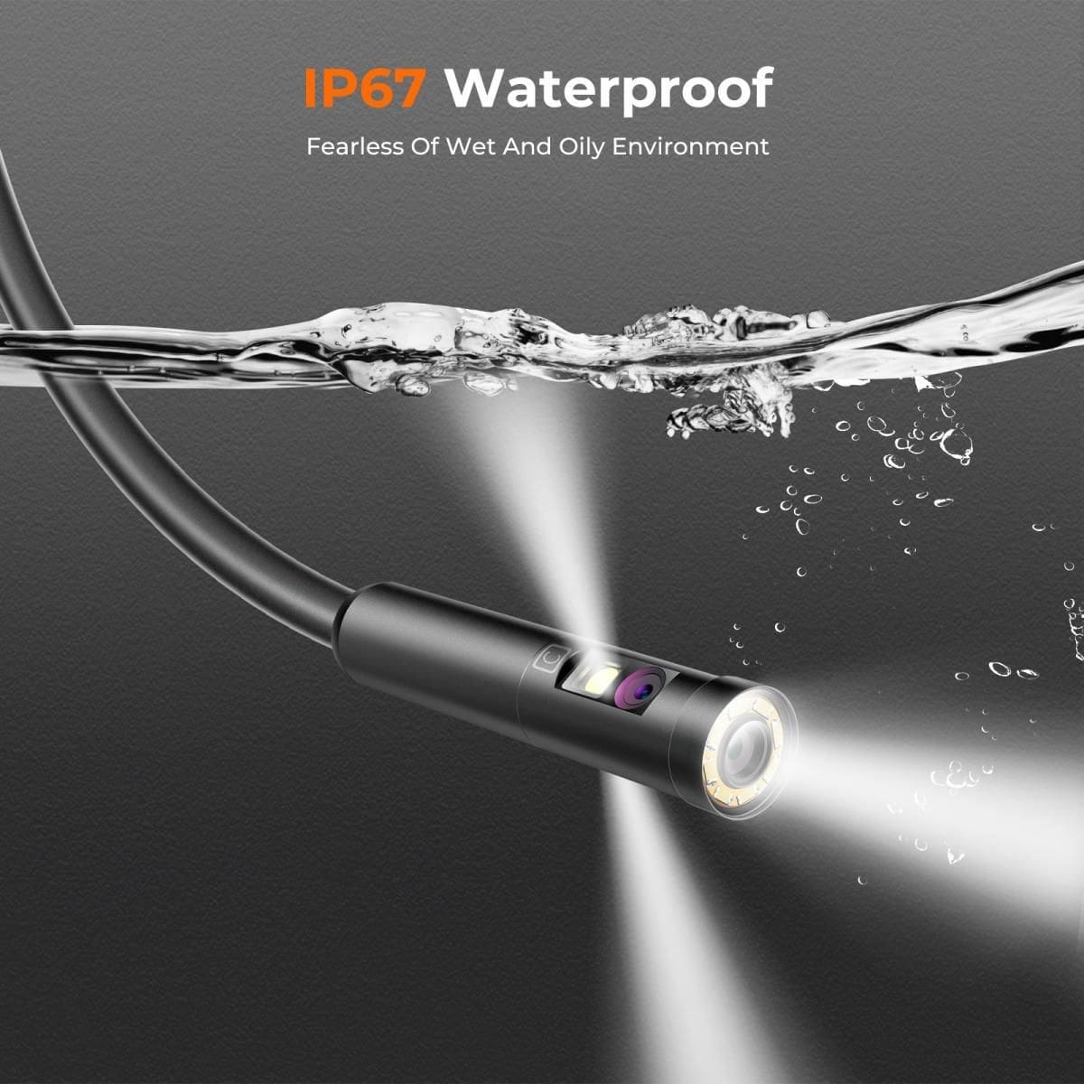 K&F Concept P130 Endoscope Camera 1080P with 4.3" IPS screen and cable 10m (GW45.0059) - Image 4