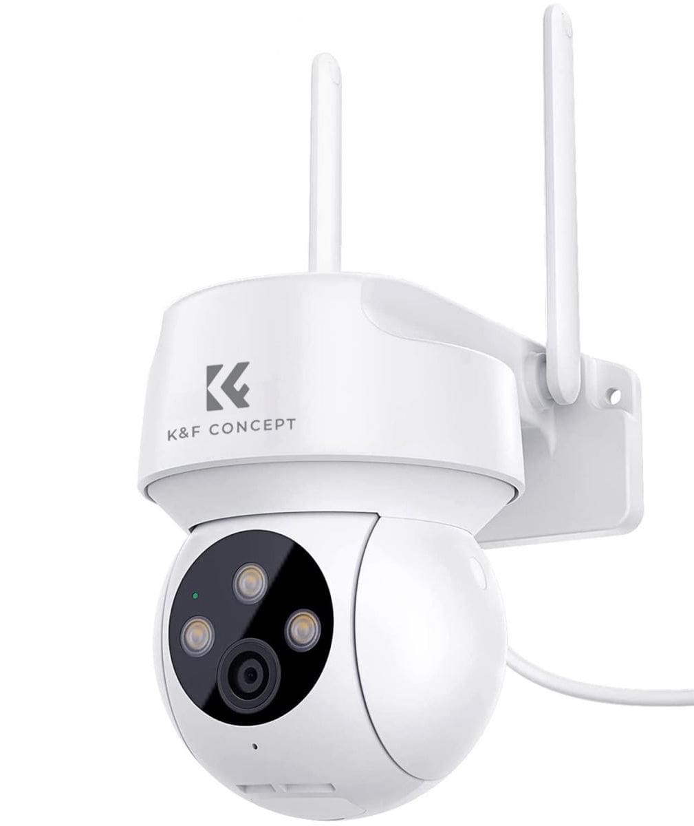 KF Concept KF50.0006AEU Wi-Fi Security Camera 2K 2304x1296, 3MP, Wateproof IP66, Motion Detection