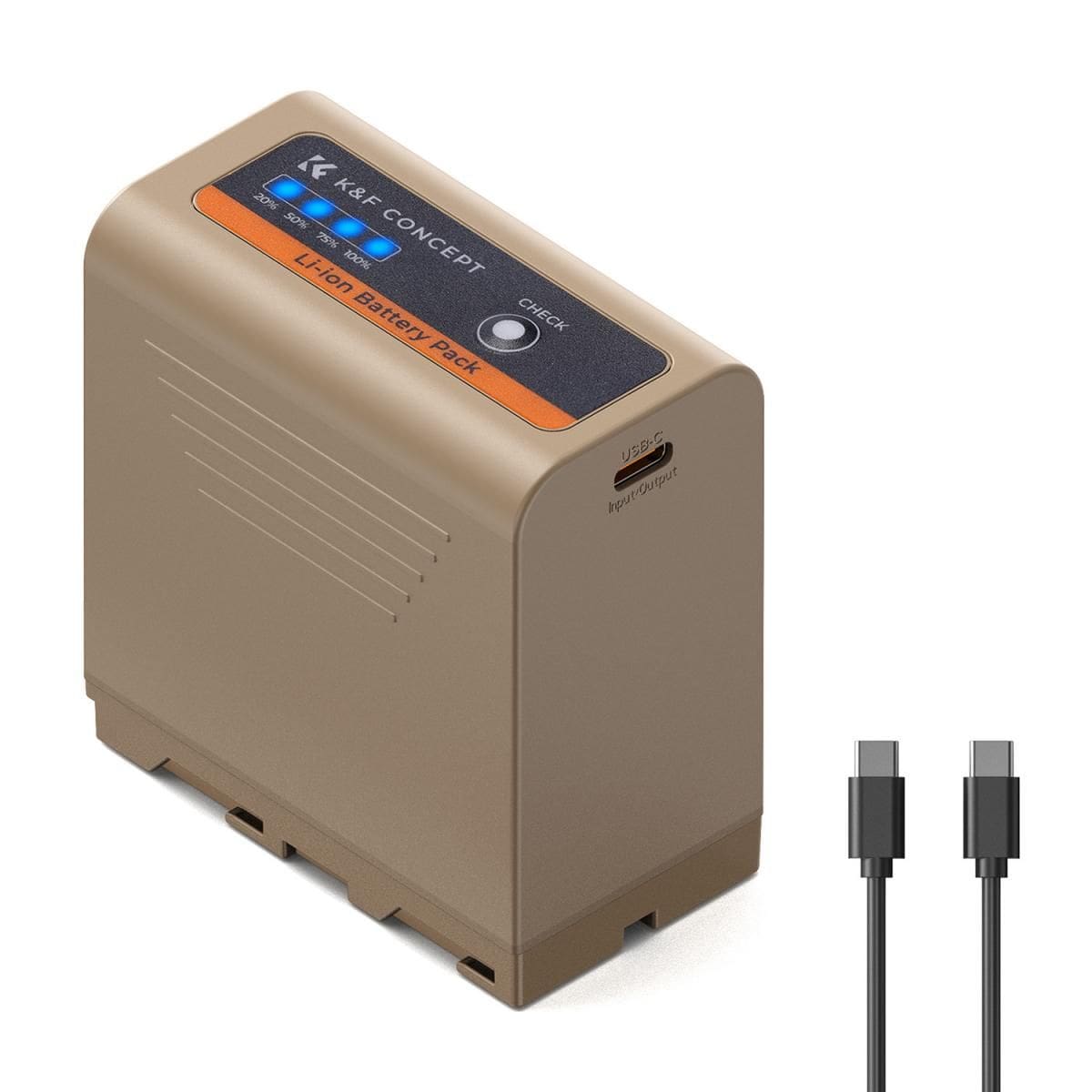 K&F Concept NP-F970 10500mAh Battery With Type-C Fast Charging and USB-A, Compatible with Sony (KF28.0036)