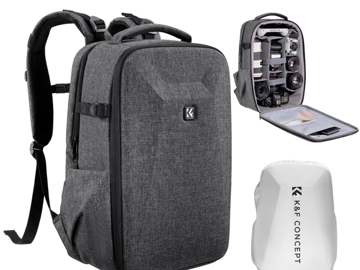 K&F Concept KF13.134V4 Hardshell Camera Backpack 22L Grey