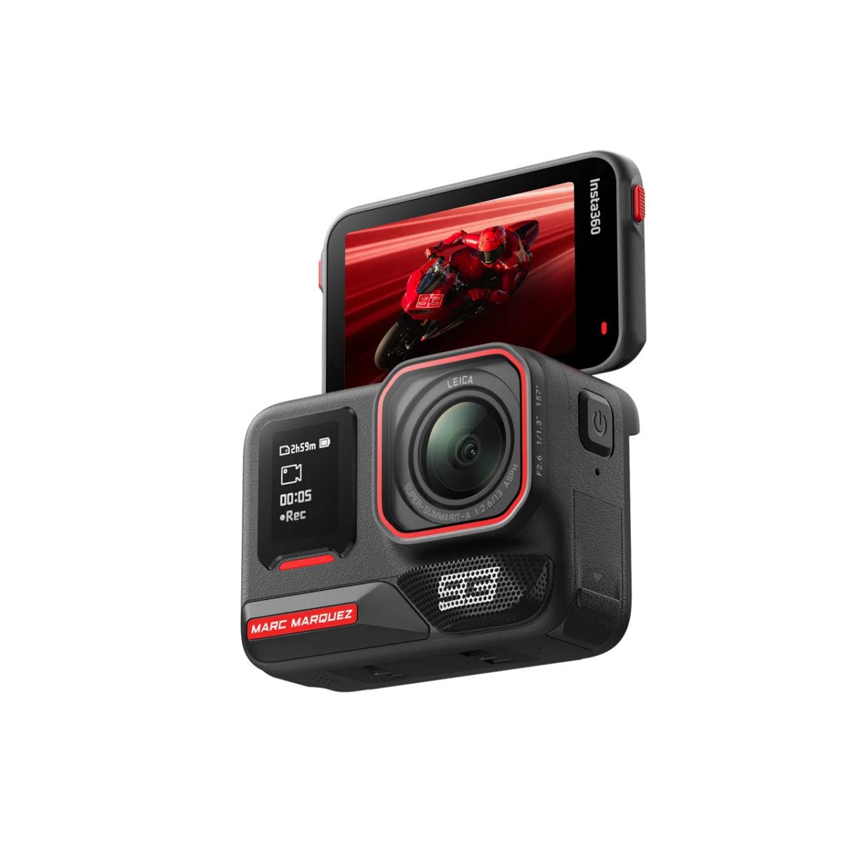 Insta360 Ace Pro 2 Marc Marquez 93 - Dual Battery, 128GB MicroSD, Motorcycle Helmet Mount, Adhesive - Image 4