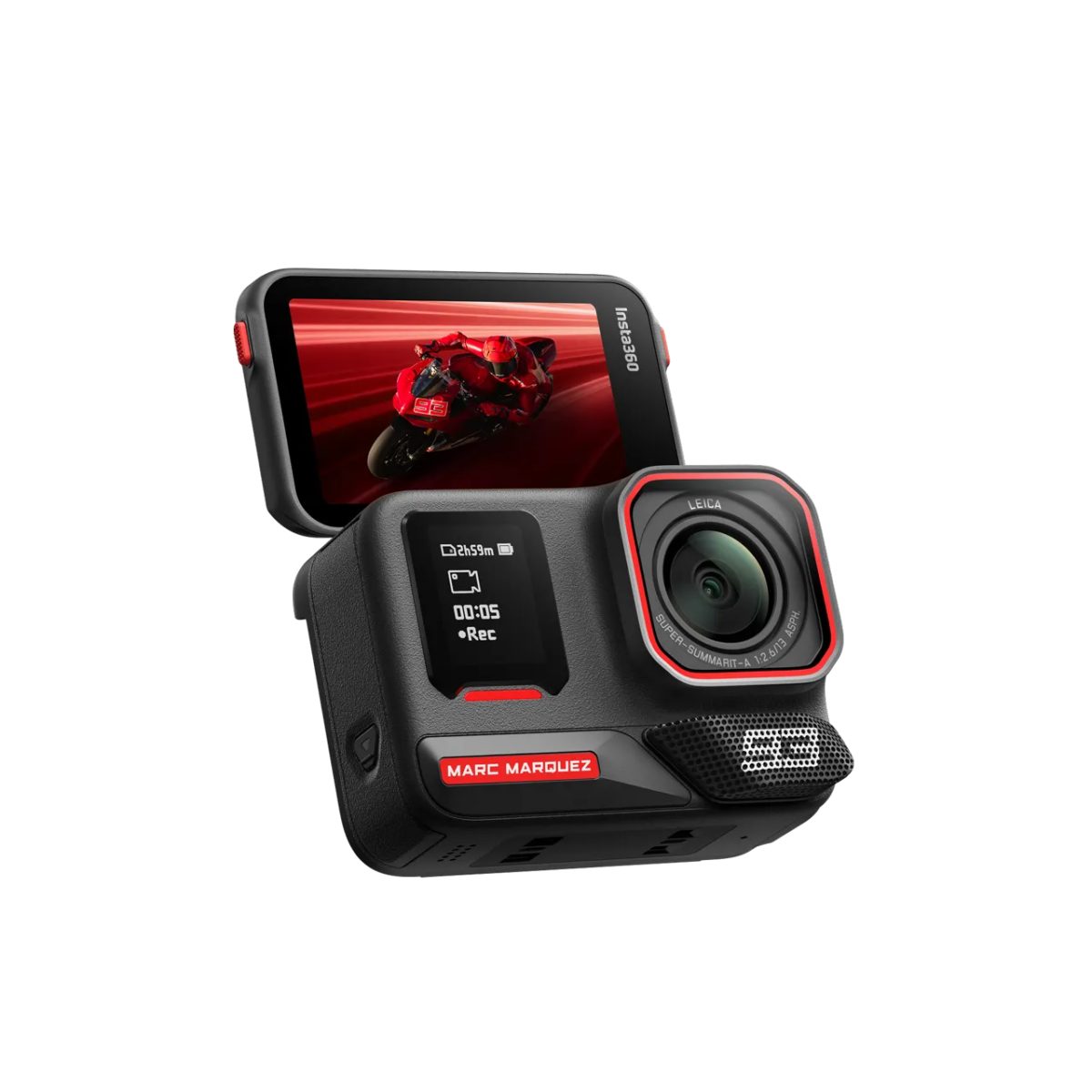 Insta360 Ace Pro 2 Marc Marquez 93 - Dual Battery, 128GB MicroSD, Motorcycle Helmet Mount, Adhesive - Image 5