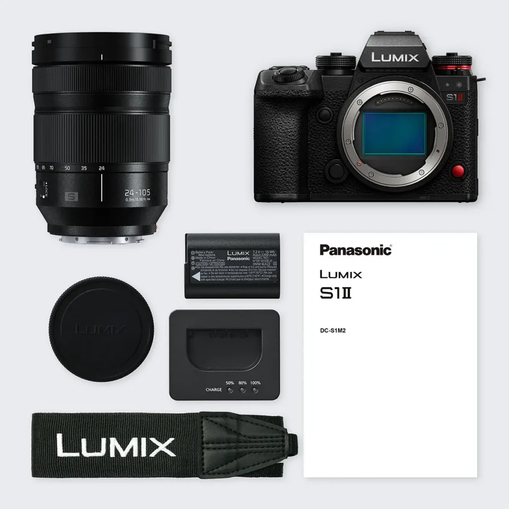 Panasonic-Lumix-S1II-φακό-S-R24105E-in-the-box