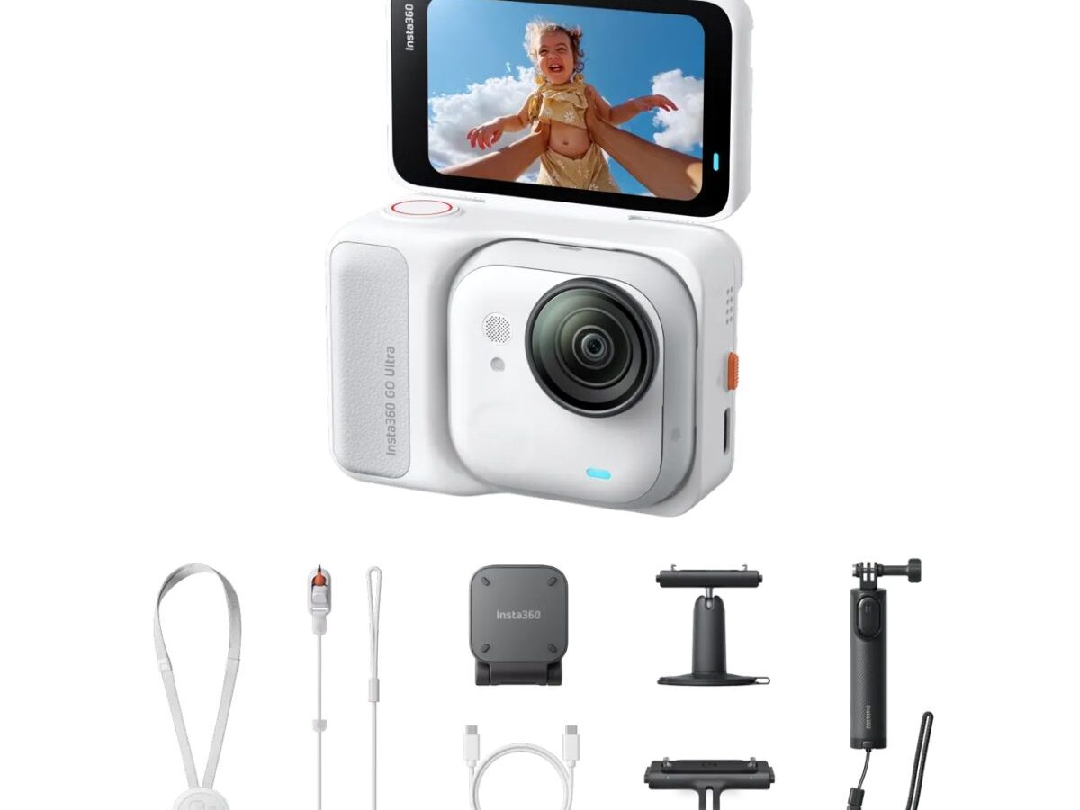 Insta360 GO Ultra Creator Bundle Arctic White - Mini 2-in-1 Tripod,Quick Release Mount, Pivot Mount