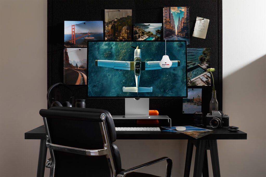 Το DataColor SpyderExpress σε μια μεγάλη οθόνη με μια αεροφωτογραφία