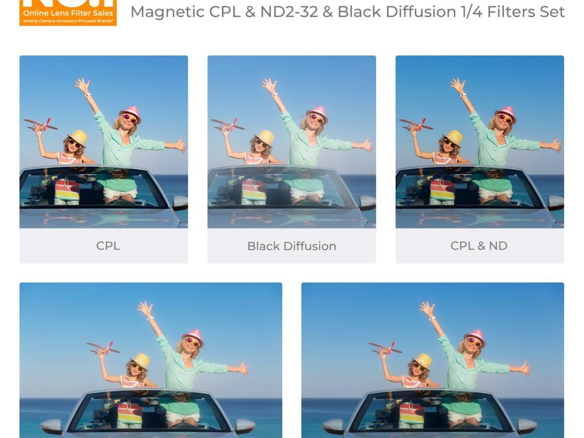 Alternative view of K&F Concept SKU.2498 72mm Magnetic Filter Kit CPL + ND2-32 + Black Mist 1/4 Filter Set + Magnetic Adapter Ring & Lens Cap
