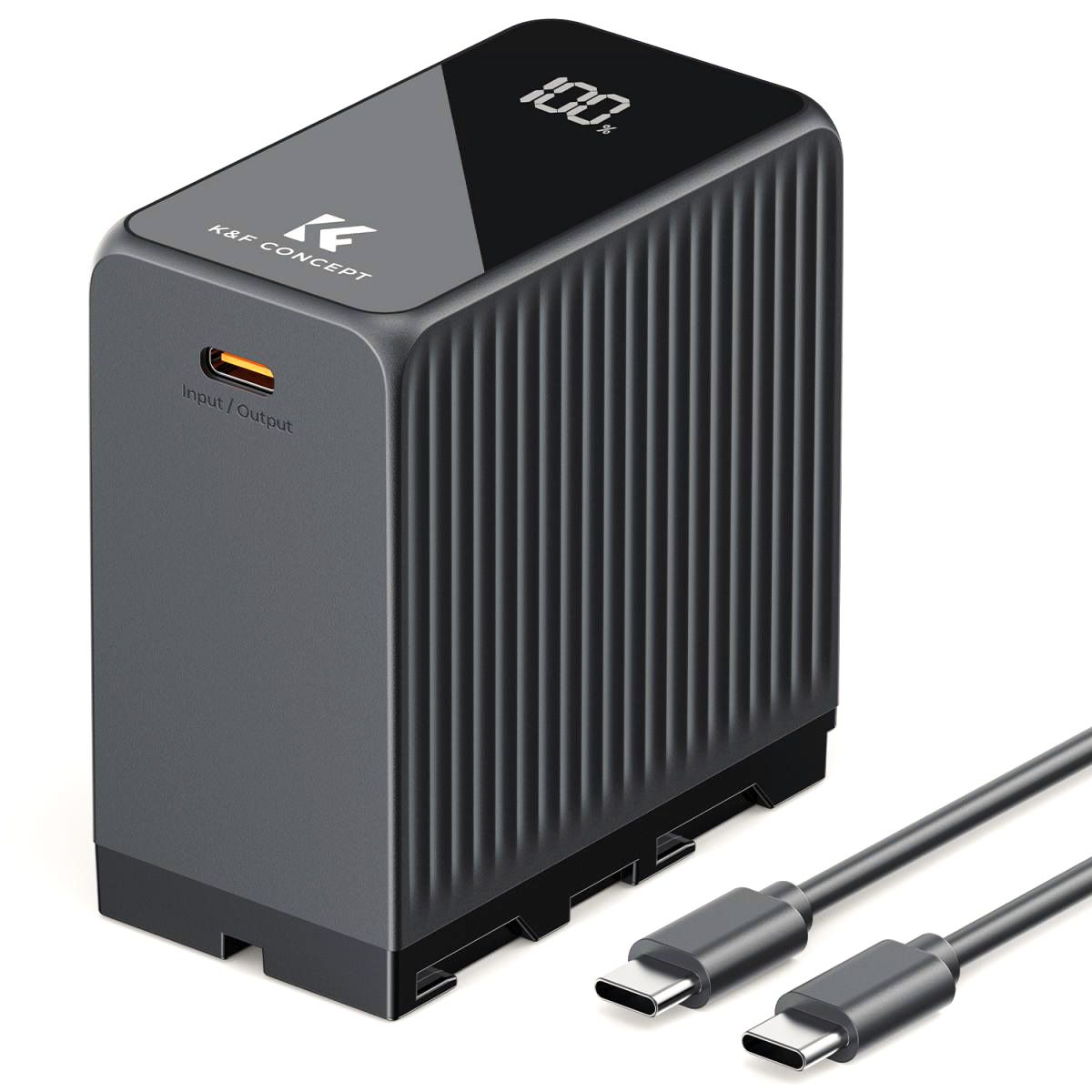 K&F Concept NP-F970 10500mAh με Γρήγορη Φόρτιση, Οθόνη OLED, Διπλή Type-C και USB-A, Συμβατή με Sony (KF28.0073)