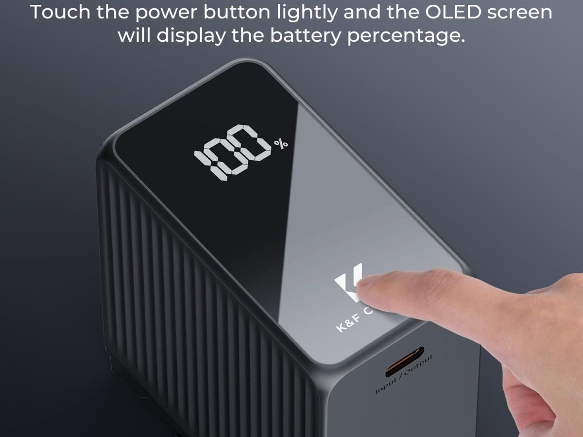 Alternative view of K&F Concept NP-F970 10500mAh με Γρήγορη Φόρτιση, Οθόνη OLED, Διπλή Type-C και USB-A, Συμβατή με Sony (KF28.0073)