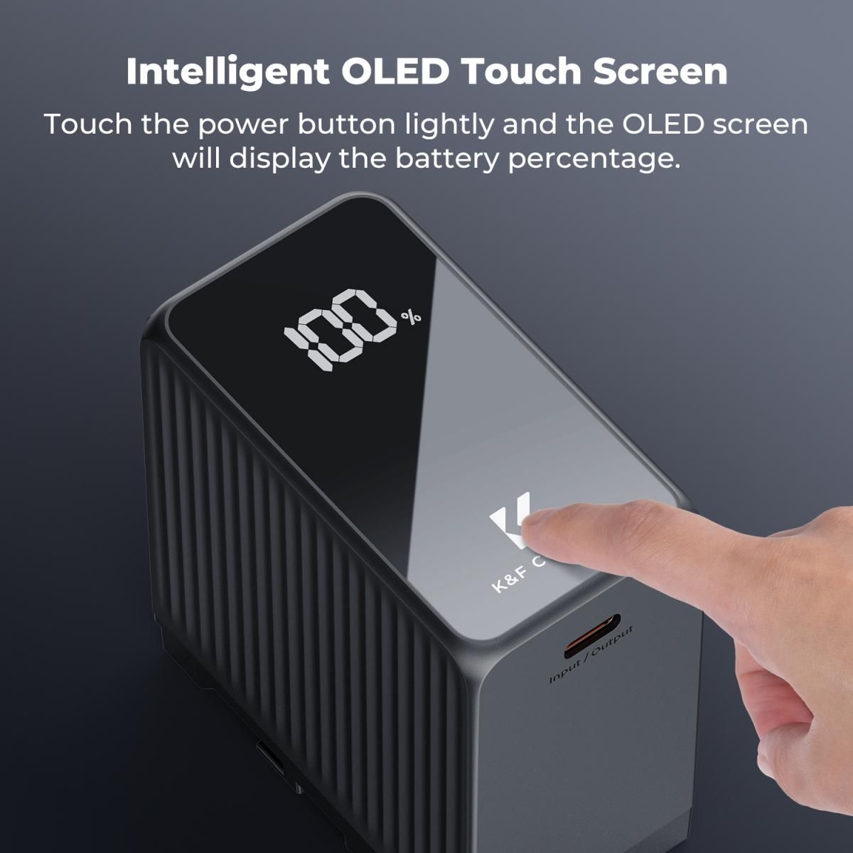 K&F Concept NP-F970 10500mAh με Γρήγορη Φόρτιση, Οθόνη OLED, Διπλή Type-C και USB-A, Συμβατή με Sony (KF28.0073) - Image 2