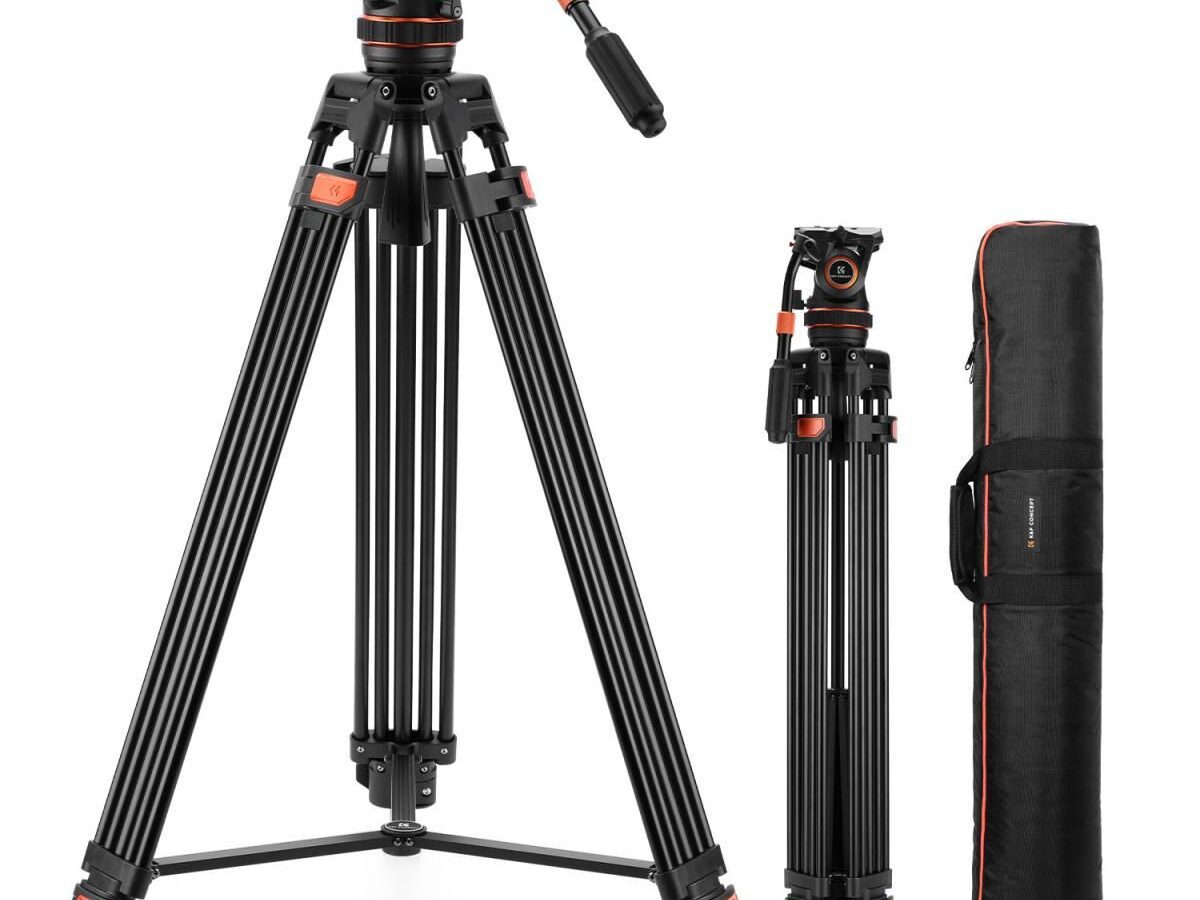 K&F Concept VA3+BV50 Επαγγελματικό Τρίποδο Βίντεο Αλουμινίου με Υδραυλική Κεφαλή (KF09.147V1)