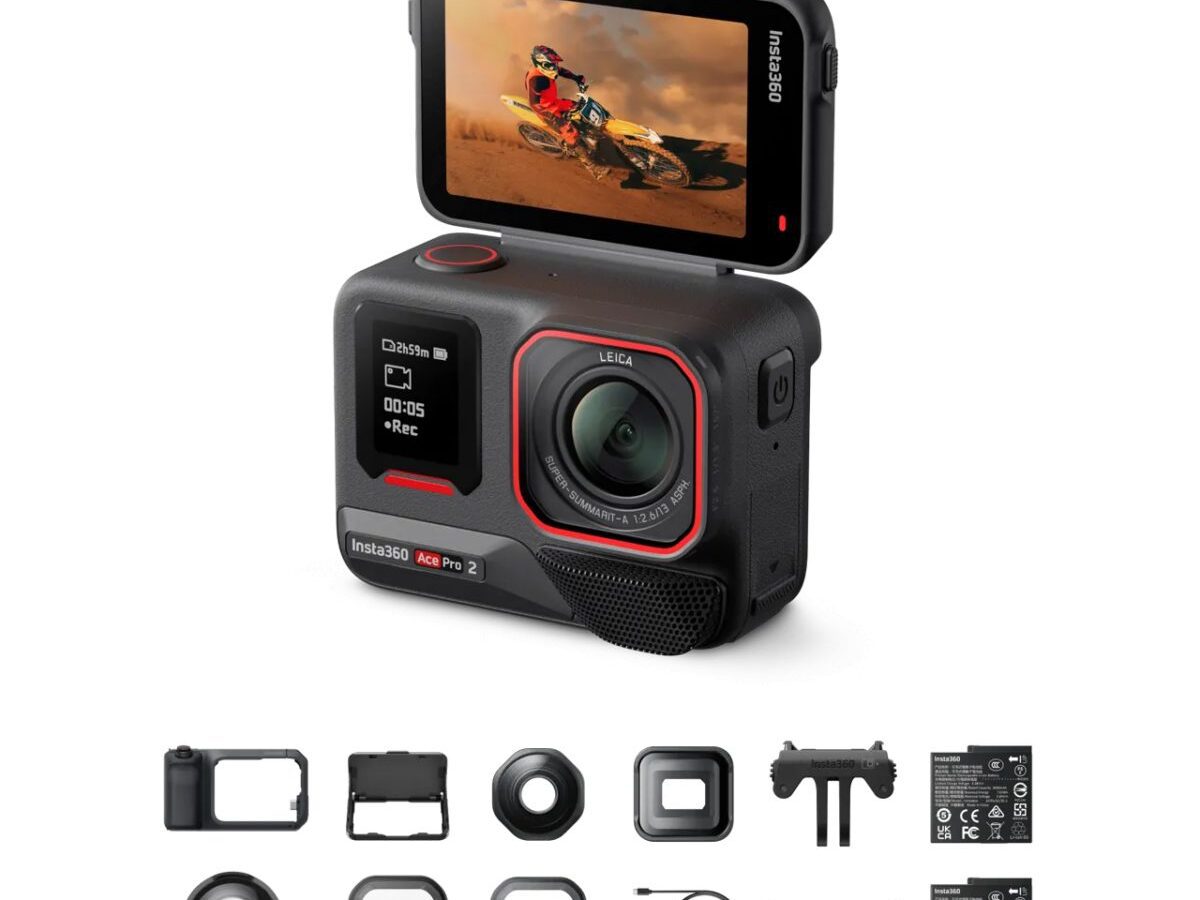 Insta360 Ace Pro 2 Ultimate Videography Bundle Action Cam - 3 lenses, 2 filters,Xplorer grip pro kit