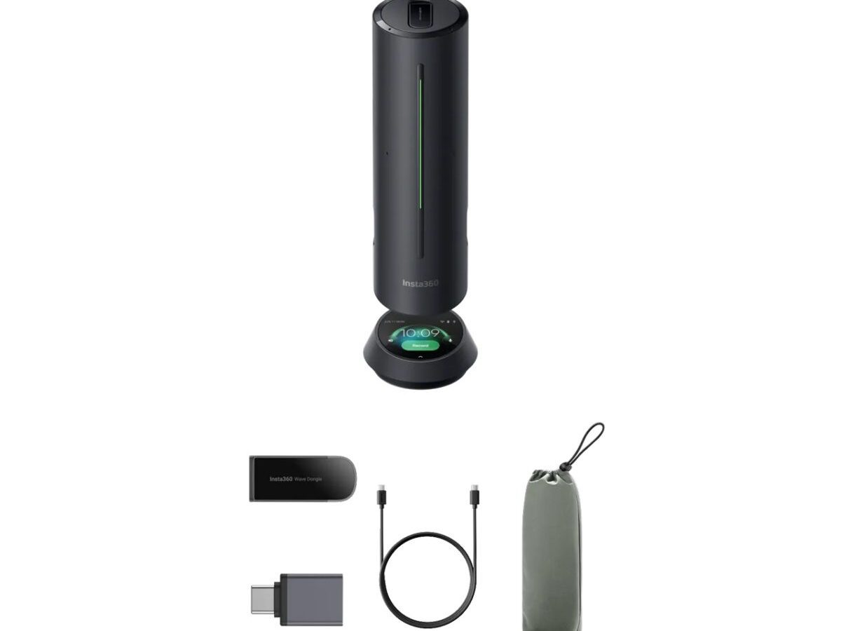 Alternative view of Insta360 Wave Graphite Black - AI Speakerphone for Meetings, Recordings, Podcasts, Live Streams