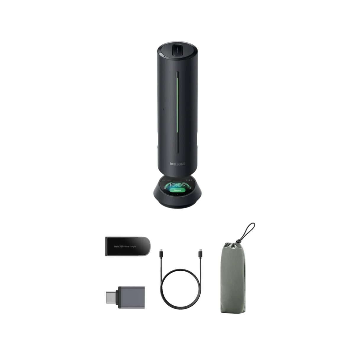 Insta360 Wave Graphite Black - AI Speakerphone for Meetings, Recordings, Podcasts, Live Streams - Image 2