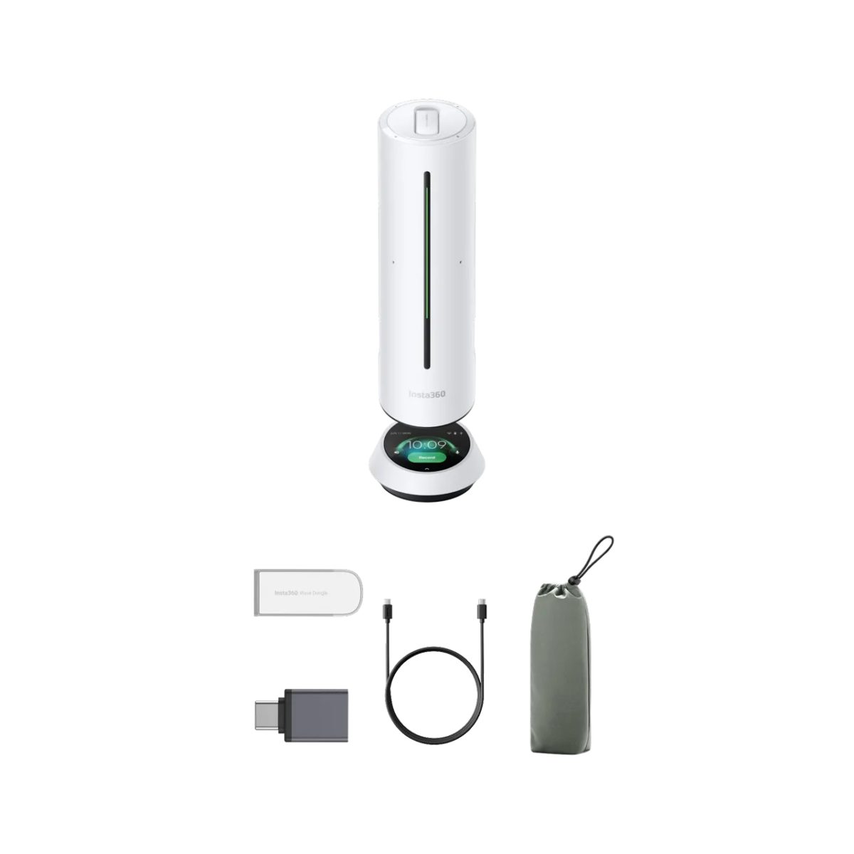 Insta360 Wave Arctic White - AI Speakerphone for Meetings, Recordings, Podcasts, Live Streams - Image 2