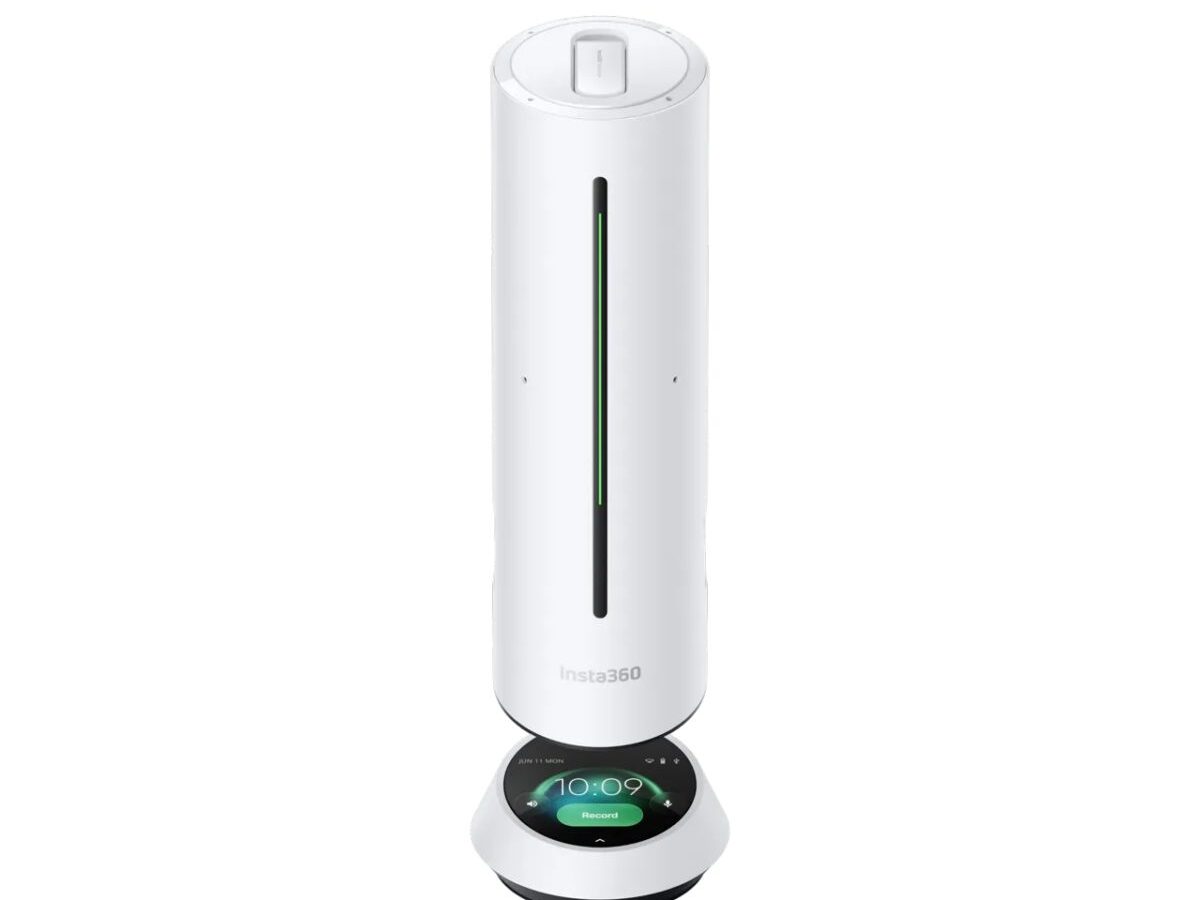Insta360 Wave Arctic White - AI Speakerphone for Meetings, Recordings, Podcasts, Live Streams
