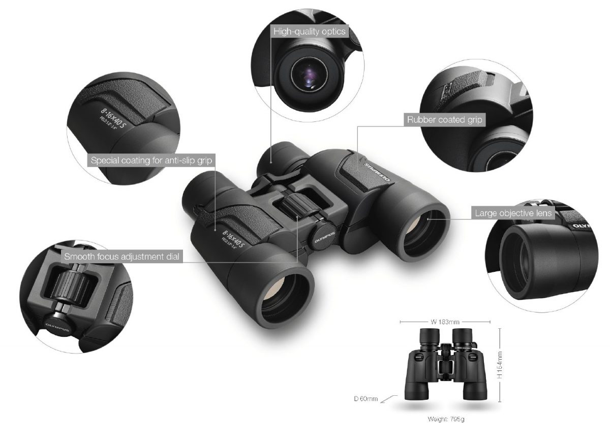 Alternative view of Olympus Binoculars 8-16x40 S incl. Case & Strap
