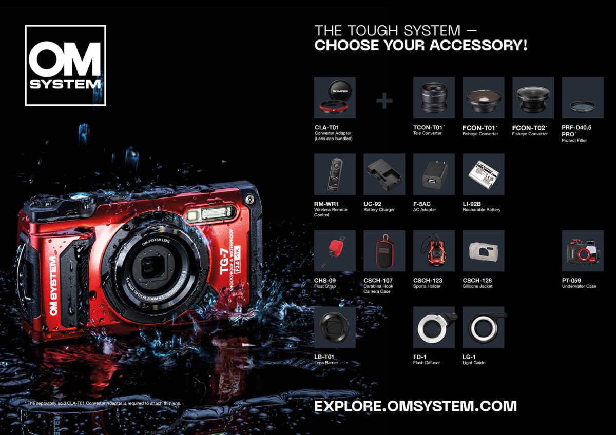 Alternative view of Olympus OM-System TG-7 Red Tough Camera Underwater
