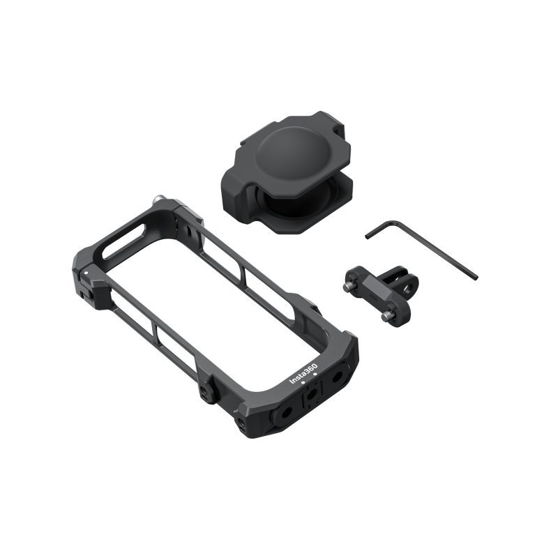 Alternative view of Insta360 X3 Utility Frame - Added protection for X3's lenses and body.