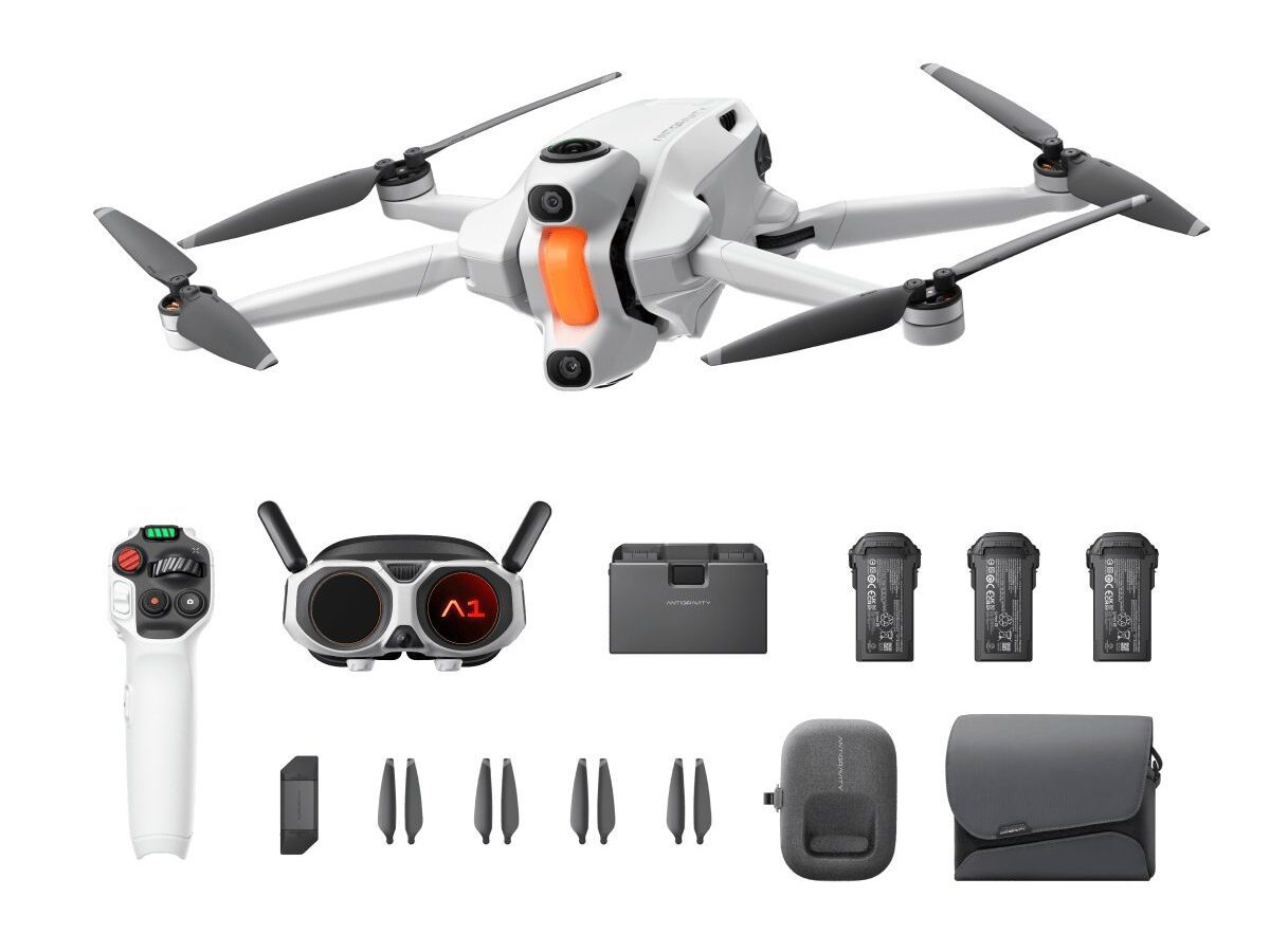 Antigravity A1 Infinity Bundle -8K 360 Invisible Drone-3x High-capacity Bat.,4 Propellers,Charge Hub