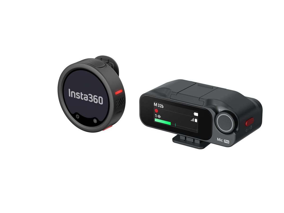 Alternative view of Insta360 Wireless Mic Pro 1 TX+1 RX - 3-Mic Array, AI Noise Cancel, Custom Display Microphone