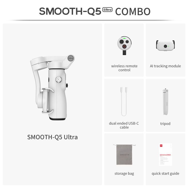 Zhiyun Smooth Q5 Ultra Combo Smartphone Gimbal Stabilizer - Image 5