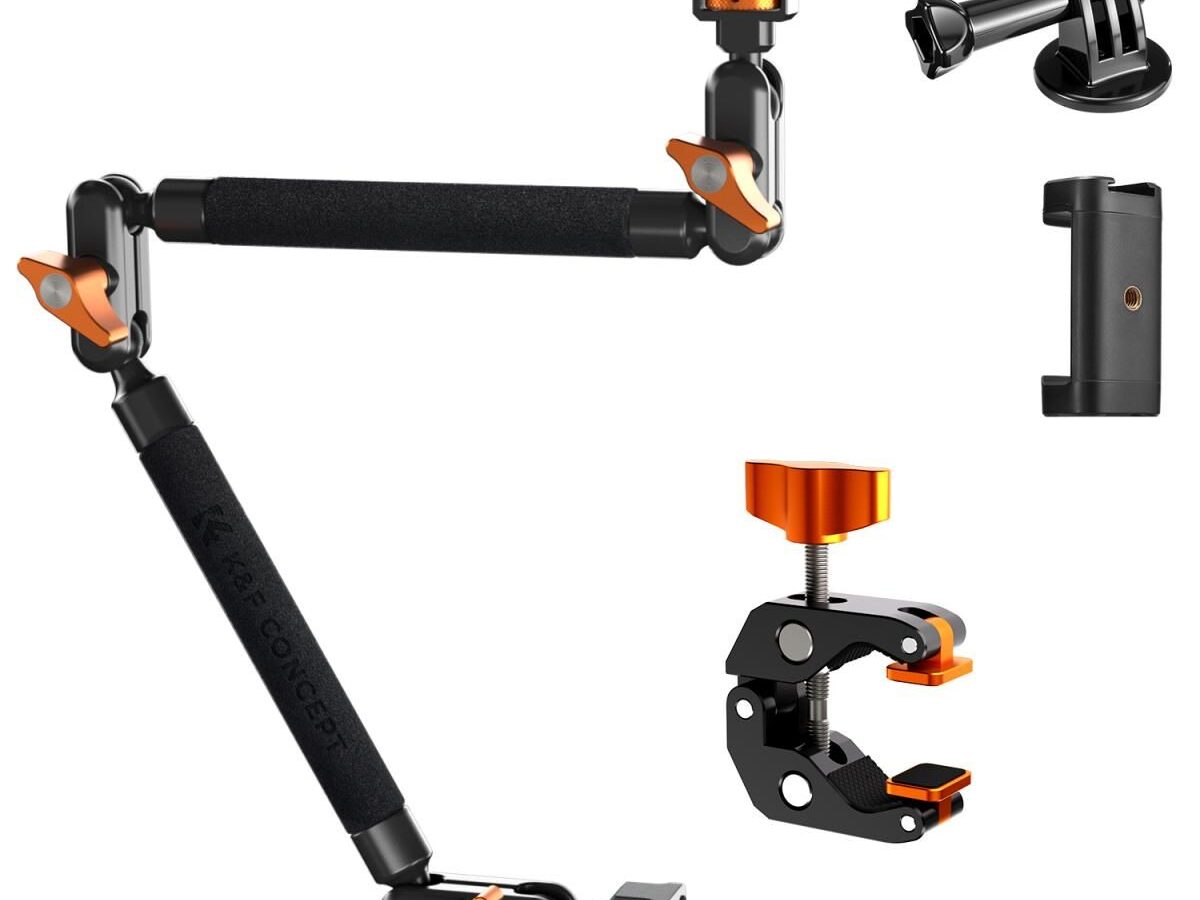 K&F Concept MS-63 Windshield Mount Clamp for Motorcycle, Action Cameras (31.201)