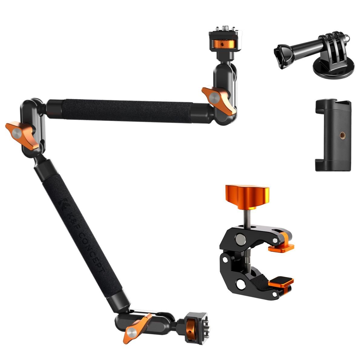 K&F Concept MS-63 Windshield Mount Clamp for Motorcycle, Action Cameras (31.201)