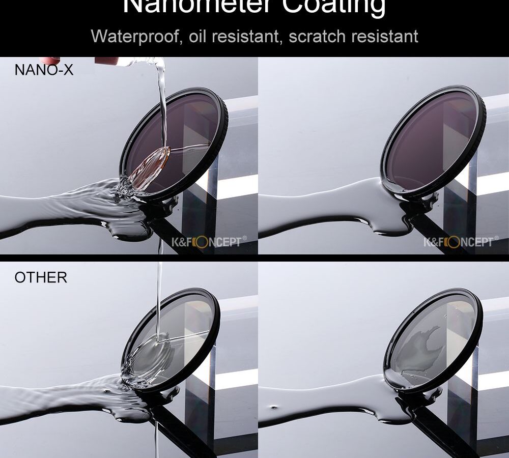 Alternative view of K&F Concept 43mm Nano-X, Green Coated, Waterproof, Anti-Reflection Variable Fader ND2-ND32 Filter