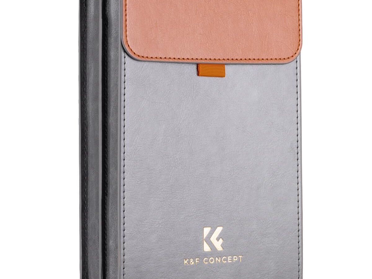 K&F Concept 100x150mm Square Filter Pouch for 3 Lens Filters & 1 Filter Holder, Microfiber Interior, Grey(KF13.136A)