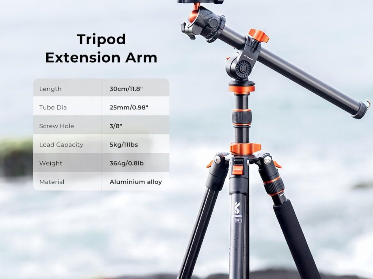 Alternative view of K&F Concept Upgrade Rotatable Multi-Angle Center Column for Camera Tripod Magnesium Alloy & Locking System (KF31.037)