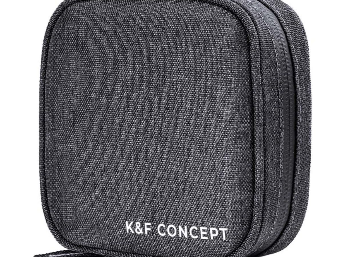 K&F Concept Camera Lens Filter Pouch Case, 4-Pocket Filter Carry Case, for 37mm-95mm Filters KF13.137