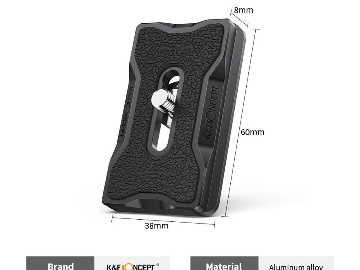 Alternative view of K&F Concept KF-28PL Aluminium Quick Release Plate for Arca Swiss Camera Tripod Ball Head and KF28 Ball Head KF31.030