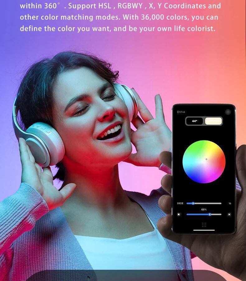 Alternative view of Weeylite S05-G 5W RGB Colorful Pocket LED Light (2800K-6800K) Grey